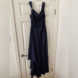 Ralph Lauren Navy Satin long dress.